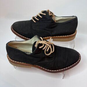 DKNY Men Black Leather Shoes Derby Black Shoes Size 6